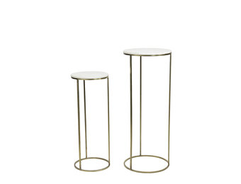 Light & Living - Zuil RICARDO - Ø41x102cm - Wit - Set van 2