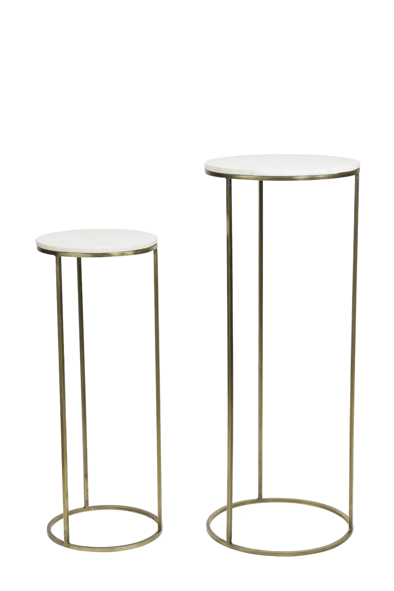 Light & Living - Zuil RICARDO - Ø41x102cm - Wit - Set van 2