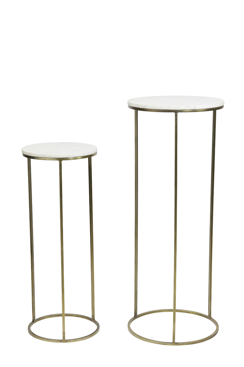 Light & Living - Zuil RICARDO - Ø41x102cm - Wit - Set van 2