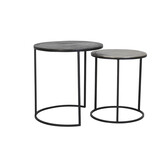 Light & Living - Bijzettafel TALCA - Ø49x50.5cm - Zilver - Set van 2