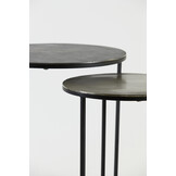 Light & Living - Bijzettafel TALCA - Ø49x50.5cm - Zilver - Set van 2