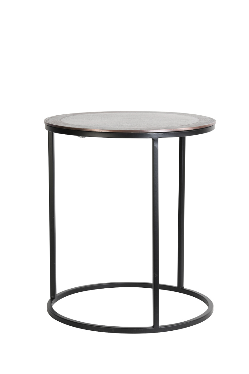 Light & Living - Bijzettafel TALCA - Ø50x52cm - Brons - Set van 2