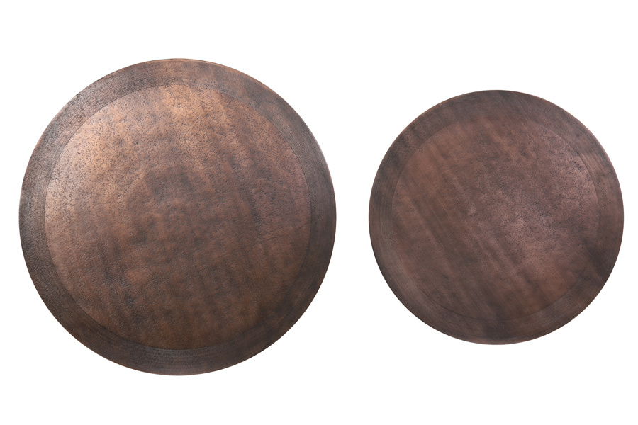 Light & Living - Bijzettafel TALCA - Ø50x52cm - Brons - Set van 2