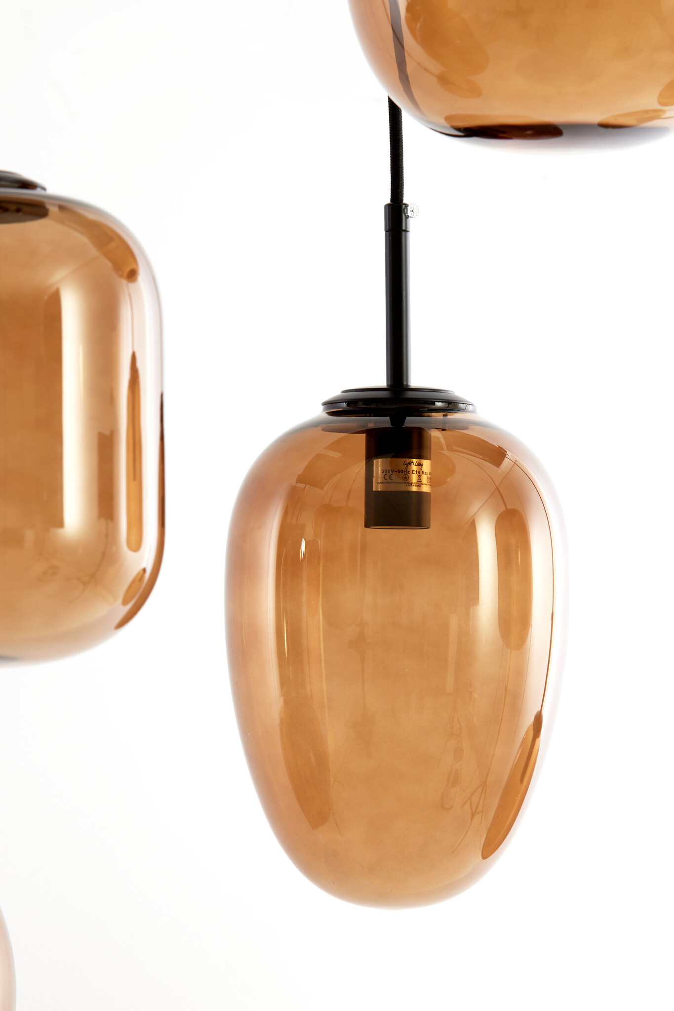 Light & Living - Hanglamp MEZZA - Ø45x23cm - Bruin