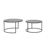 Light & Living - Salontafel THIZAS - Ø75x41cm - Zilver - Set van 2