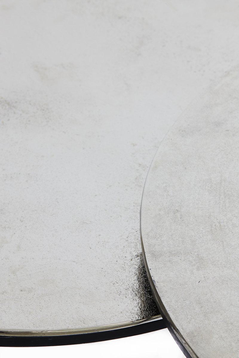 Light & Living - Salontafel THIZAS - Ø75x41cm - Zilver - Set van 2