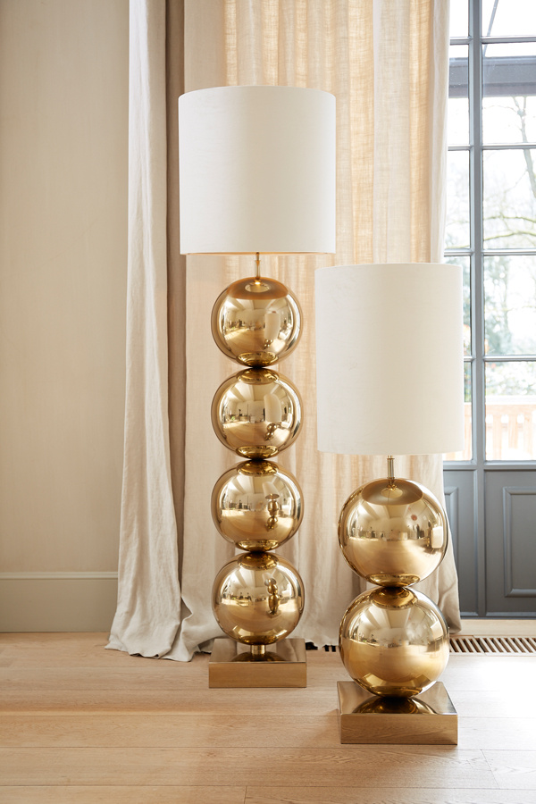 Light & Living - Vloerlamp LOVIS - Ø30x137cm - Goud