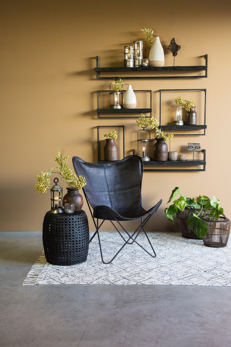 Light & Living - Wandplank MADDISON - 120x18x24cm - Zwart