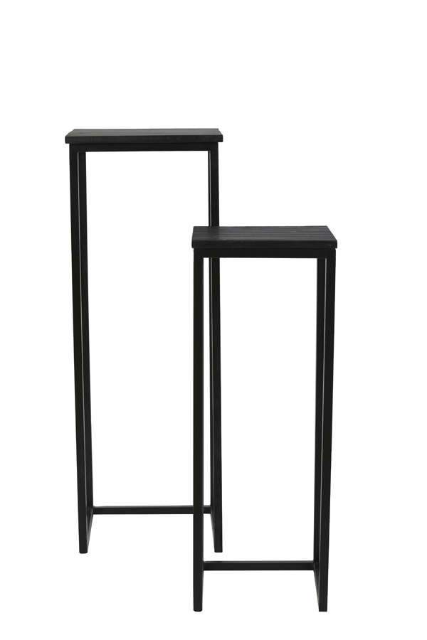 Light & Living - Zuil BRYSON - Ø36x103cm - Zwart - Set van 2