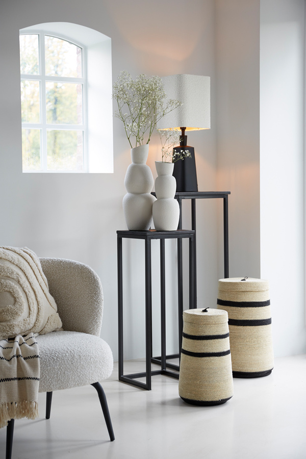 Light & Living - Zuil BRYSON - Ø36x103cm - Zwart - Set van 2