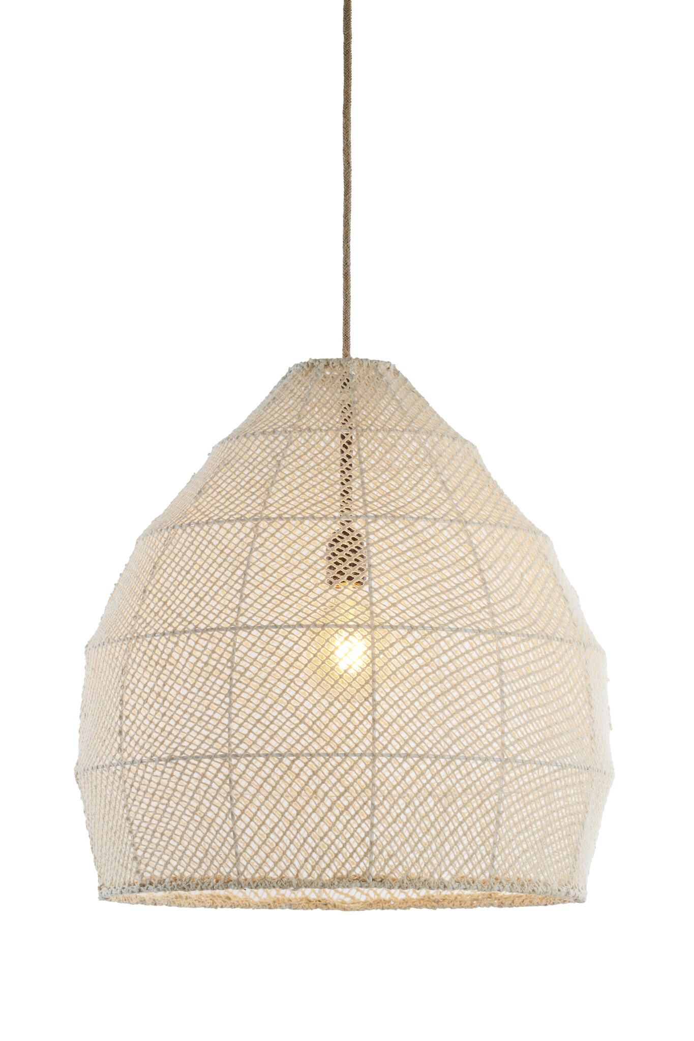 Light & Living - Hanglamp MAKASSAR - Ø50x50cm - Wit