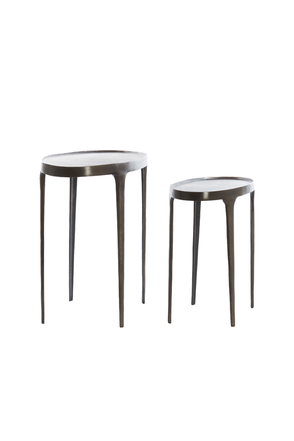 Light & Living - Bijzettafel ARICA - 70x33x53cm - Bruin - Set van 2