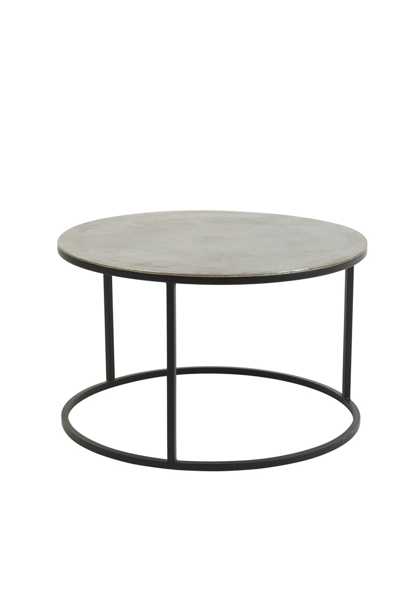Light & Living - Salontafel TALCA - Ø75x45cm - Zilver - Set van 2