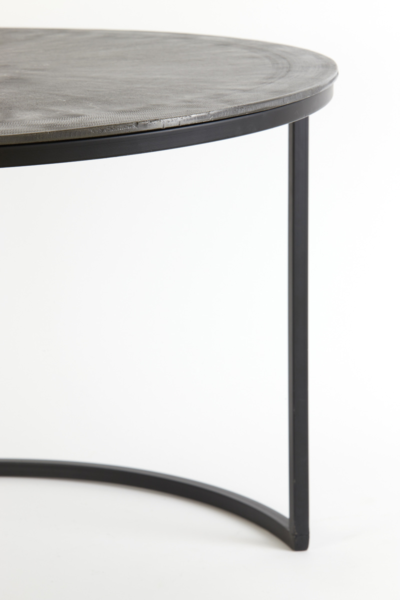 Light & Living - Salontafel TALCA - Ø75x45cm - Zilver - Set van 2