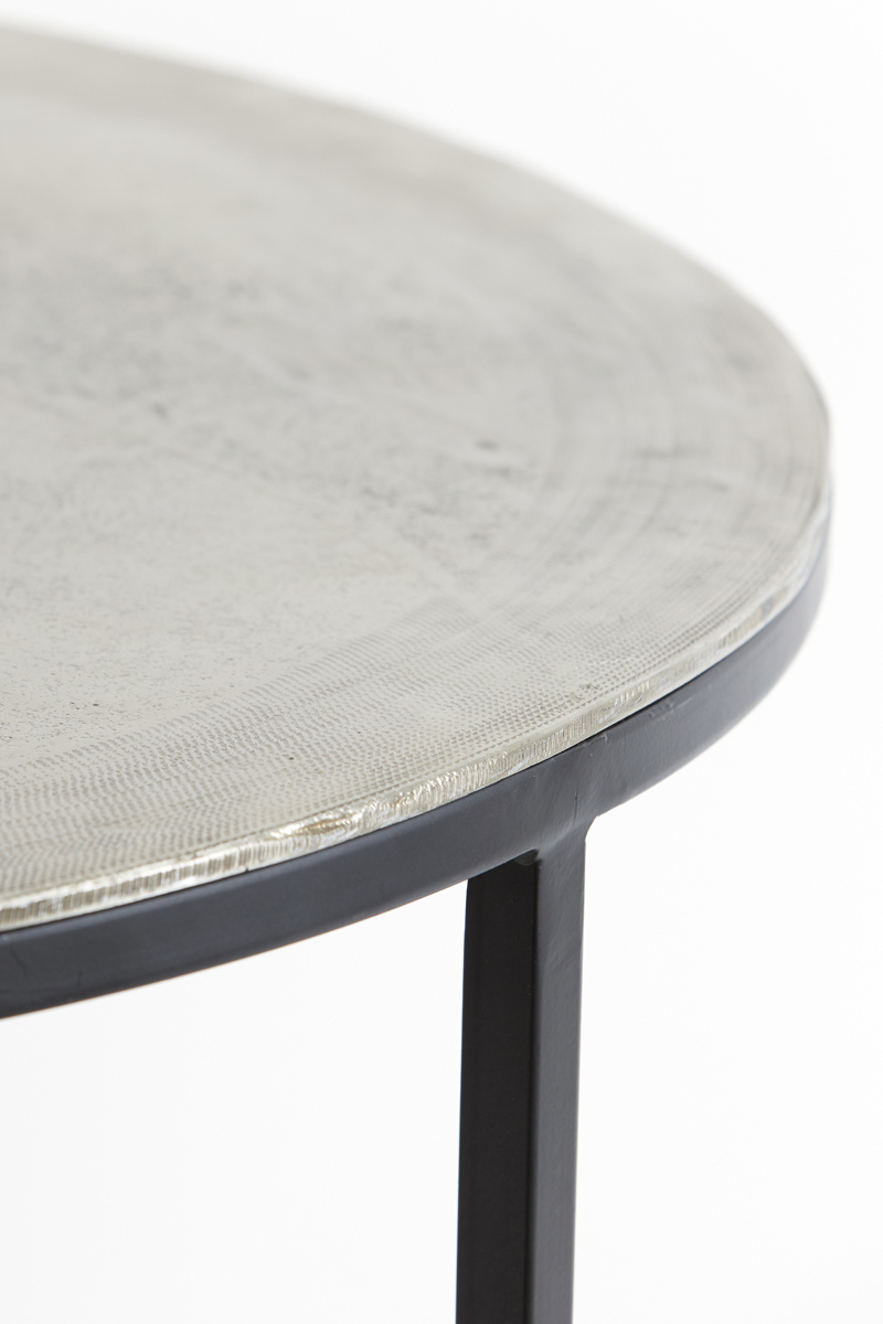 Light & Living - Salontafel TALCA - Ø75x45cm - Zilver - Set van 2