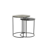 Light & Living - Bijzettafel PRIMO - Ø49x52cm - Brons - Set van 2