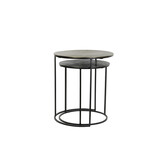 Light & Living - Bijzettafel PRIMO - Ø49x52cm - Brons - Set van 2