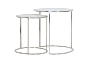 Light & Living - Bijzettafel DUARTE - Ø50x52cm - Zilver - Set van 2