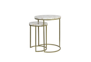 Light & Living - Bijzettafel AXAT - Ø41x50cm - Brons - Set van 2