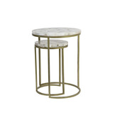 Light & Living - Bijzettafel AXAT - Ø41x50cm - Brons - Set van 2