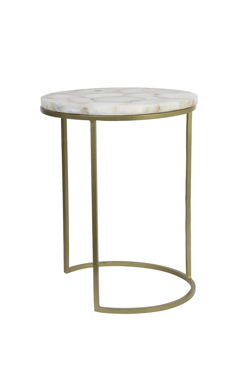 Light & Living - Bijzettafel AXAT - Ø41x50cm - Brons - Set van 2