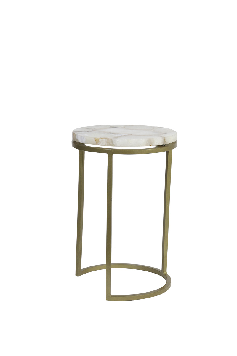 Light & Living - Bijzettafel AXAT - Ø41x50cm - Brons - Set van 2