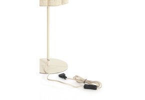 Light & Living - Tafellamp FRINGE - Ø20x70cm - Bruin