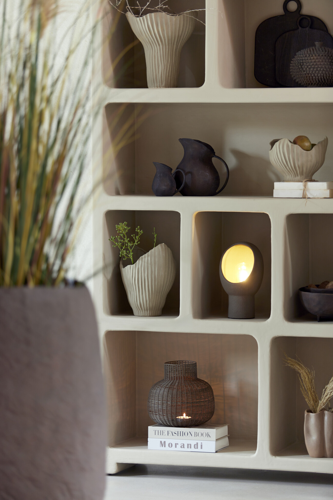 Light & Living - Tafellamp MONK - 18.5x17x30cm - Bruin
