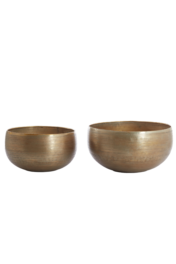 Light & Living - Schaal YARO - Ø53x28.5cm - Goud - Set van 2