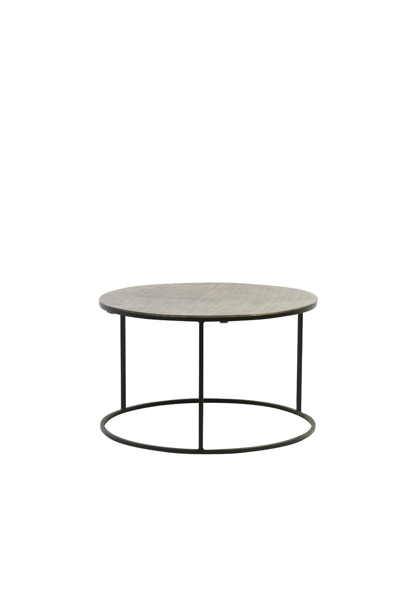 Light & Living - Salontafel RENGO - Ø76x41cm - Zwart - Set van 2
