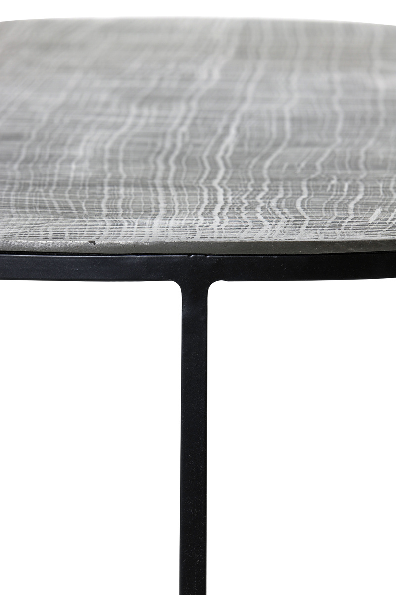 Light & Living - Salontafel RENGO - Ø76x41cm - Zwart - Set van 2