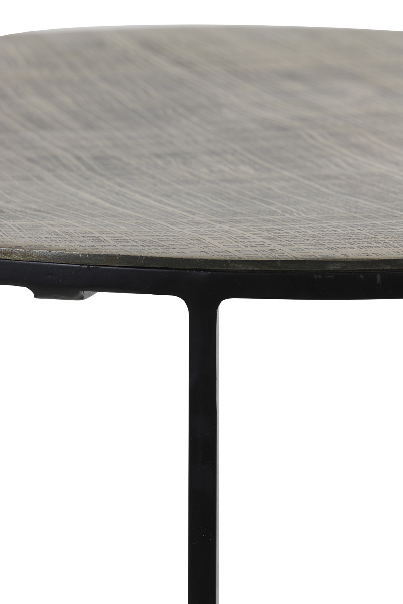 Light & Living - Salontafel RENGO - Ø76x41cm - Zwart - Set van 2