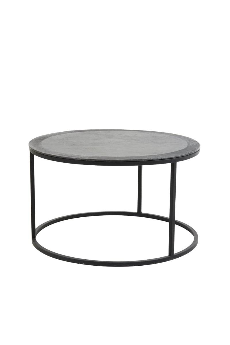 Light & Living - Salontafel TALCA - Ø75x45cm - Zwart - Set van 2