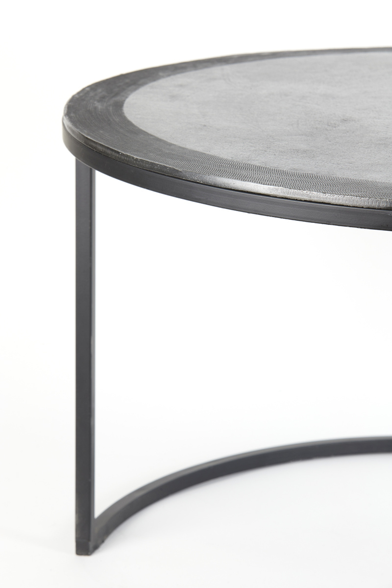 Light & Living - Salontafel TALCA - Ø75x45cm - Zwart - Set van 2