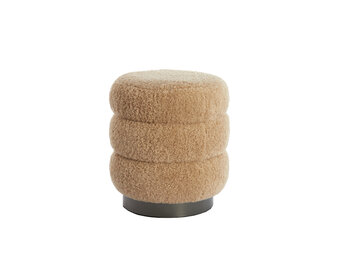 Light & Living - Poef JOBBI - Ø40x45cm - Bruin