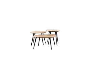 Light & Living - Salontafel VIEJO - 62x42x38cm - Bruin - Set van 3