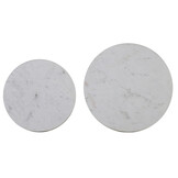 Light & Living - Salontafel PERLATO - Ø75x47cm - Wit - Set van 2