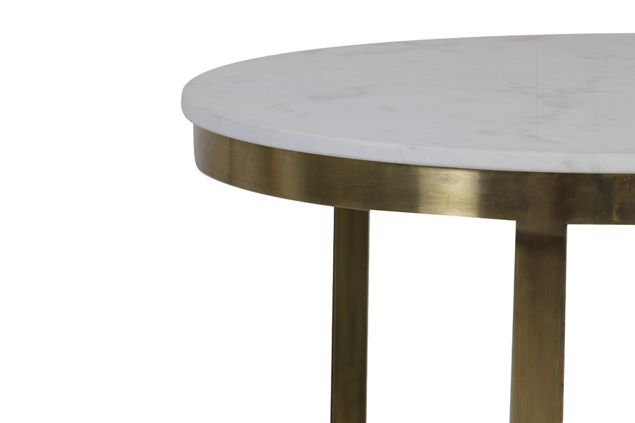 Light & Living - Salontafel PERLATO - Ø75x47cm - Wit - Set van 2