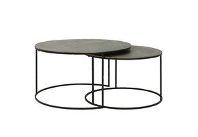 Light & Living - Salontafel RENGO - Ø76x41cm - Brons - Set van 2