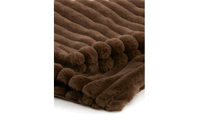 Light & Living - Plaid VAJEN - 170x130x0.5cm - Bruin