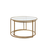 Light & Living - Salontafel DUARTE - Ø75x44cm - Goud - Set van 2