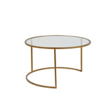 Light & Living - Salontafel DUARTE - Ø75x44cm - Goud - Set van 2
