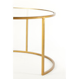 Light & Living - Salontafel DUARTE - Ø75x44cm - Goud - Set van 2