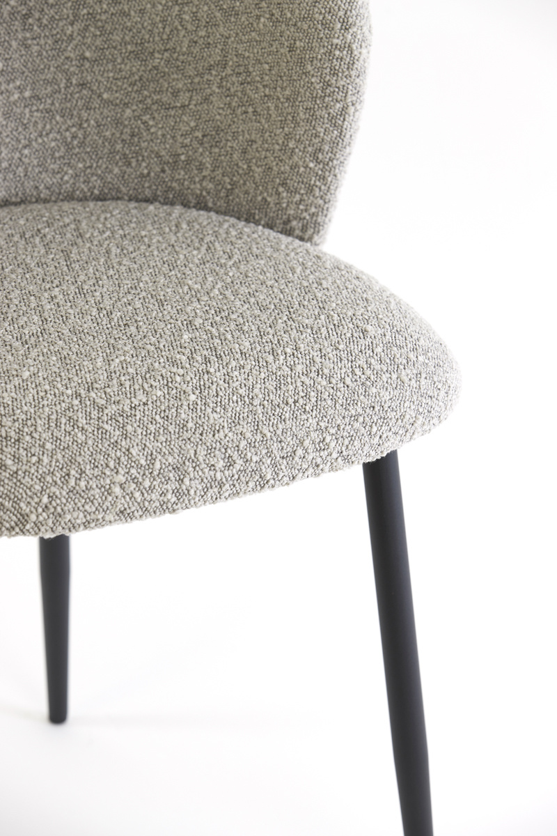 Light & Living - Eetkamerstoel ELYNA - 56x55x79cm - Grijs - Set van 2