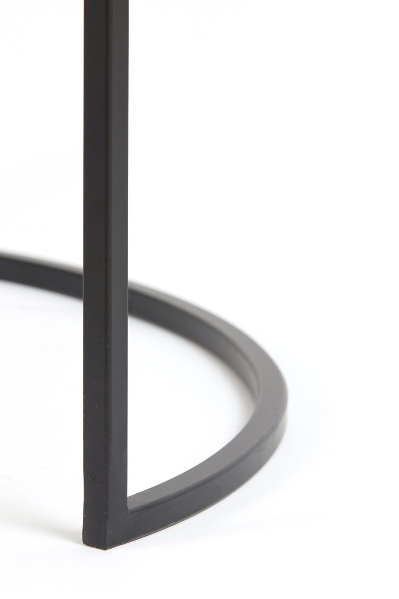 Light & Living - Salontafel DUARTE - Ø75x44cm - Zwart - Set van 2