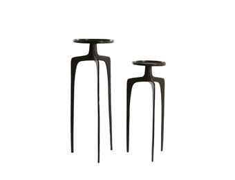 Light & Living - Zuil PANO - Ø35x100cm - Donker brons/ Zwart - Set van 2