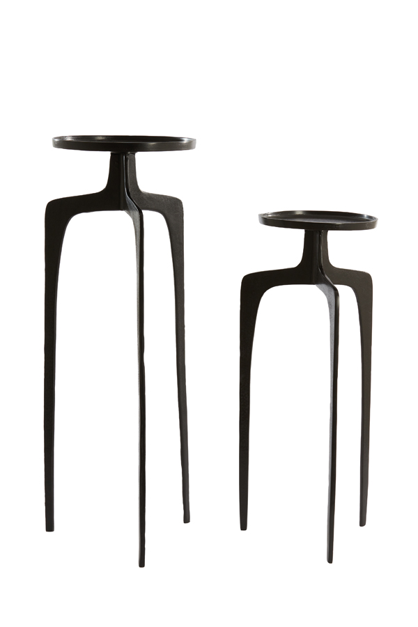 Light & Living - Zuil PANO - Ø35x100cm - Donker brons/ Zwart - Set van 2