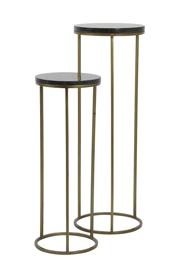 Light & Living - Zuil SOBRINA - Ø35x100cm - Zwart - Set van 2