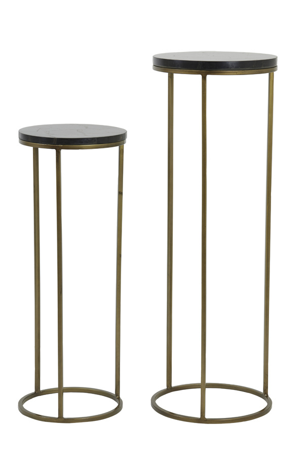 Light & Living - Zuil SOBRINA - Ø35x100cm - Zwart - Set van 2