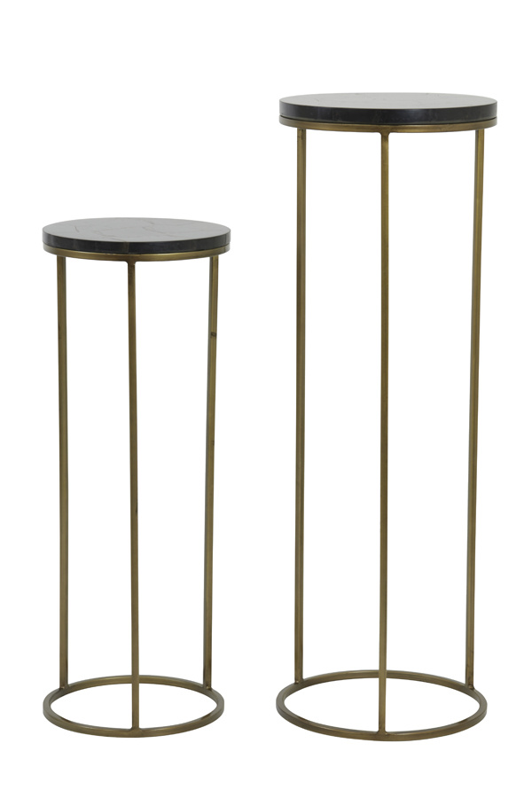 Light & Living - Zuil SOBRINA - Ø35x100cm - Zwart - Set van 2